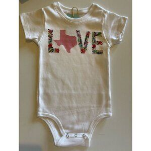 Floral Texas Love Organic Infant Bodysuit